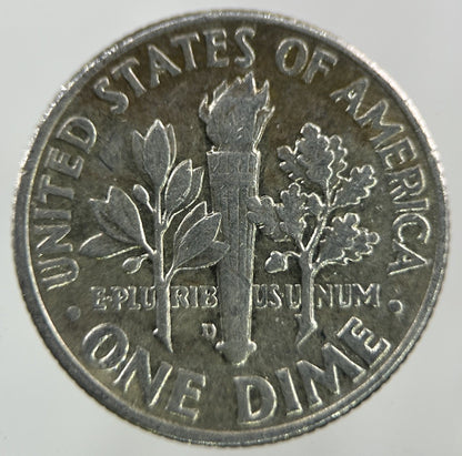 1963 - D US USA Roosevelt Dime Silver Coin | Fine Collectable Grade