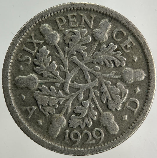 1929 George V Sixpence Silver Coin | Collectable Grade