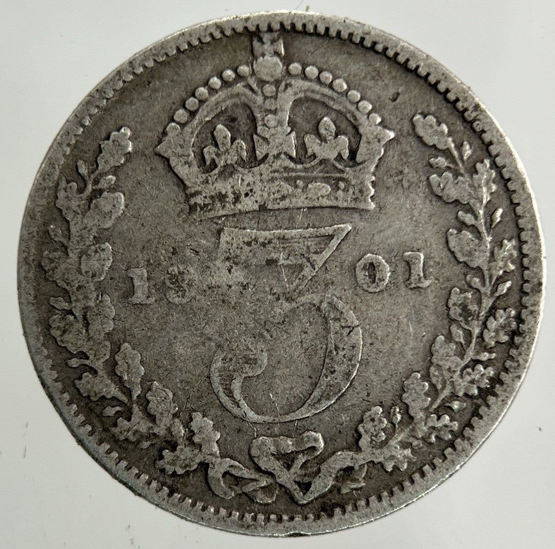 1901 Victoria Threepence Silver Coin | Collectable Grade