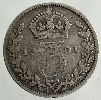 1901 Victoria Threepence Silver Coin | Collectable Grade