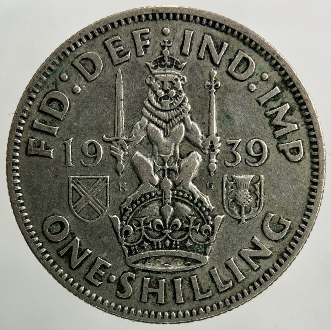 1939 George VI Shilling Silver Coin | Fine Collectable Grade