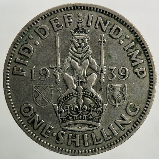 1939 George VI Shilling Silver Coin | Fine Collectable Grade