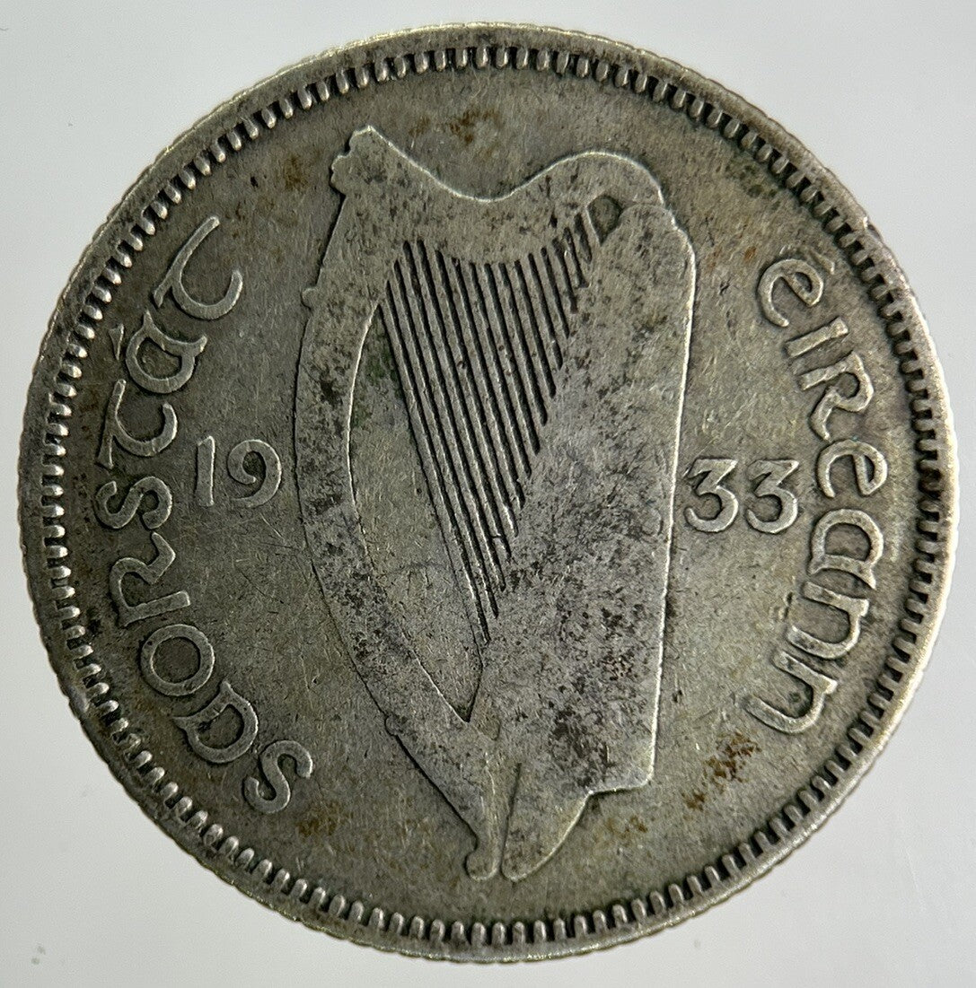 1933 Irish Shilling Silver Coin | Collectable Grade