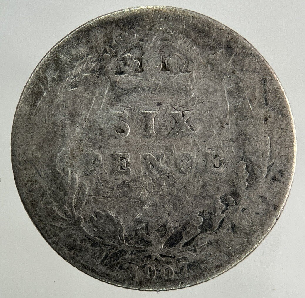 1907 Edward VII Sixpence Silver Coin | Collectable Grade