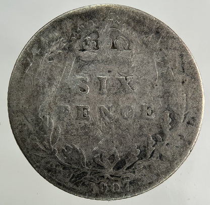 1907 Edward VII Sixpence Silver Coin | Collectable Grade