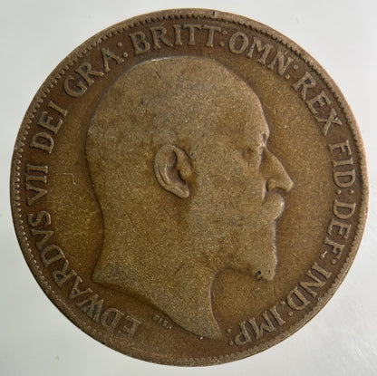 1908 Edward VII One Penny Coin | Fine Collectable Grade