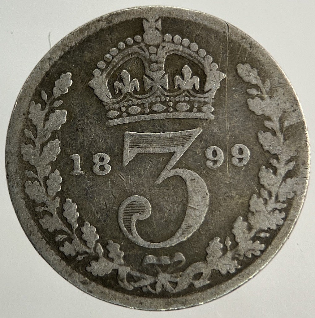 1899 Victoria Threepence Silver Coin | Collectable Grade