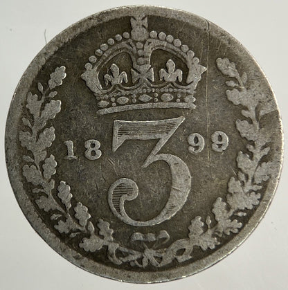 1899 Victoria Threepence Silver Coin | Collectable Grade