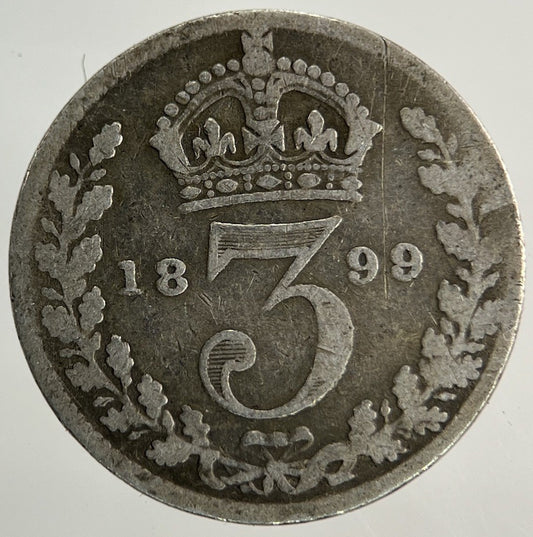 1899 Victoria Threepence Silver Coin | Collectable Grade