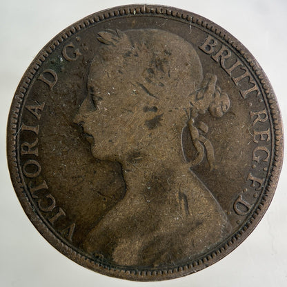 1884 Victoria One Penny Coin | Collectable Grade