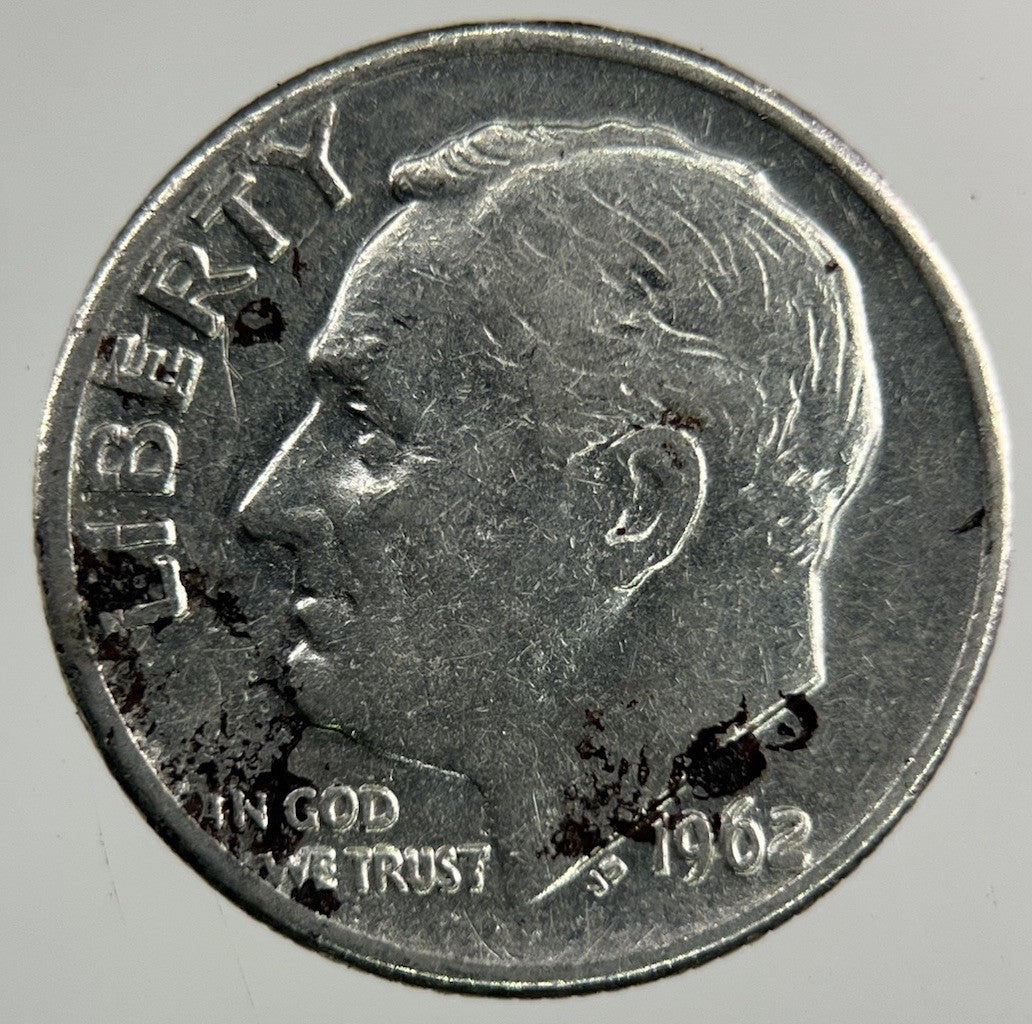 1962 - D US USA Roosevelt Dime Silver Coin | Collectable Grade