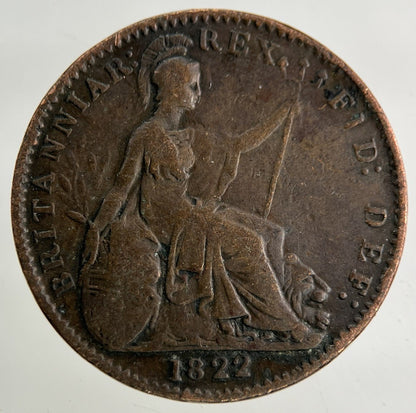 1822 George IV Farthing Coin | Fine Collectable Grade