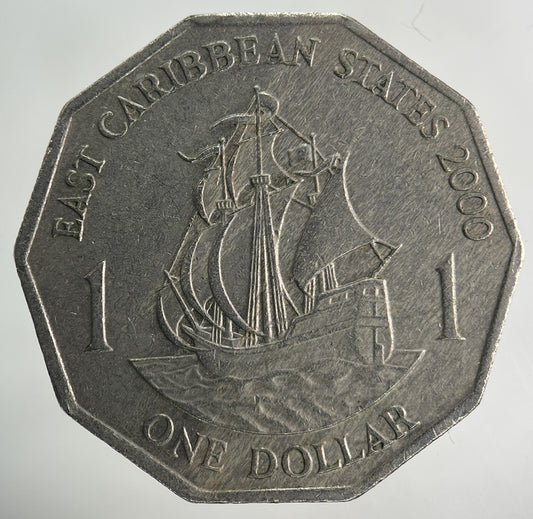 2000 East Caribbean States 1 Dollar Coin | Fine Collectable Grade