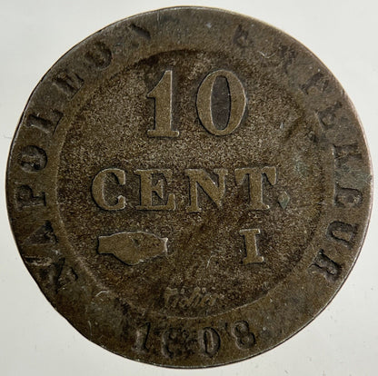 1808 France Napoleon 10 Centimes Coin | Collectable Grade