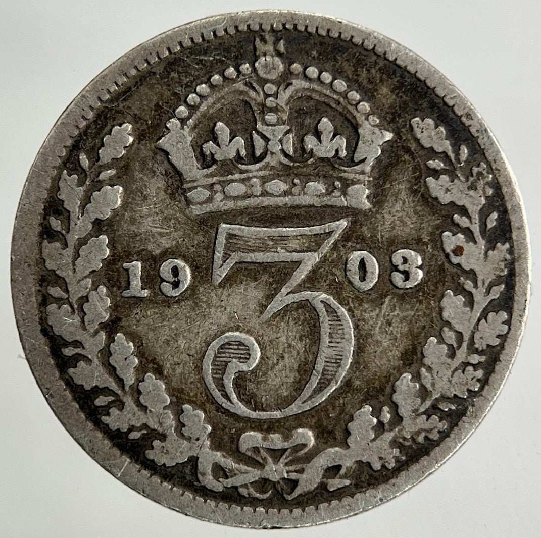 1903 Edward VII Threepence Silver Coin | Fine Collectable Grade