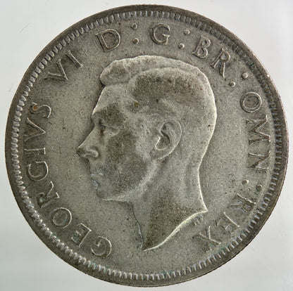 1945 George VI Half - Crown Silver Coin | Fine Collectable Grade