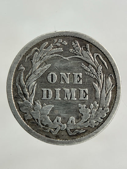 1907 US USA Dime Silver Coin | Fine Collectable Grade