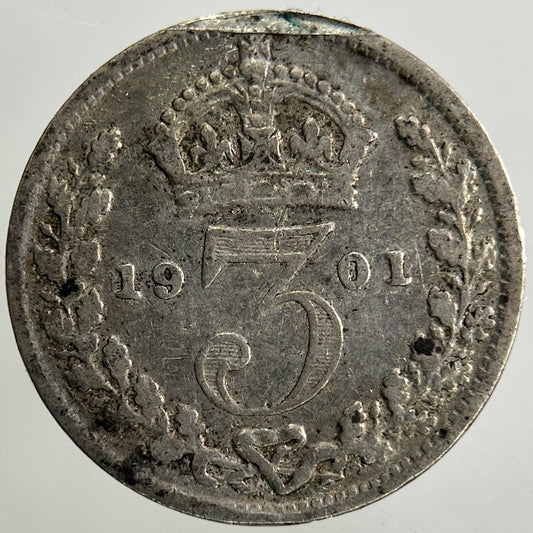 1901 Victoria Threepence Silver Coin | Collectable Grade