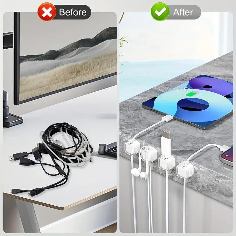 2 x Purple Magnetic Charger Cable Holders Phone Tablet iPad iPhone Samsung - UK