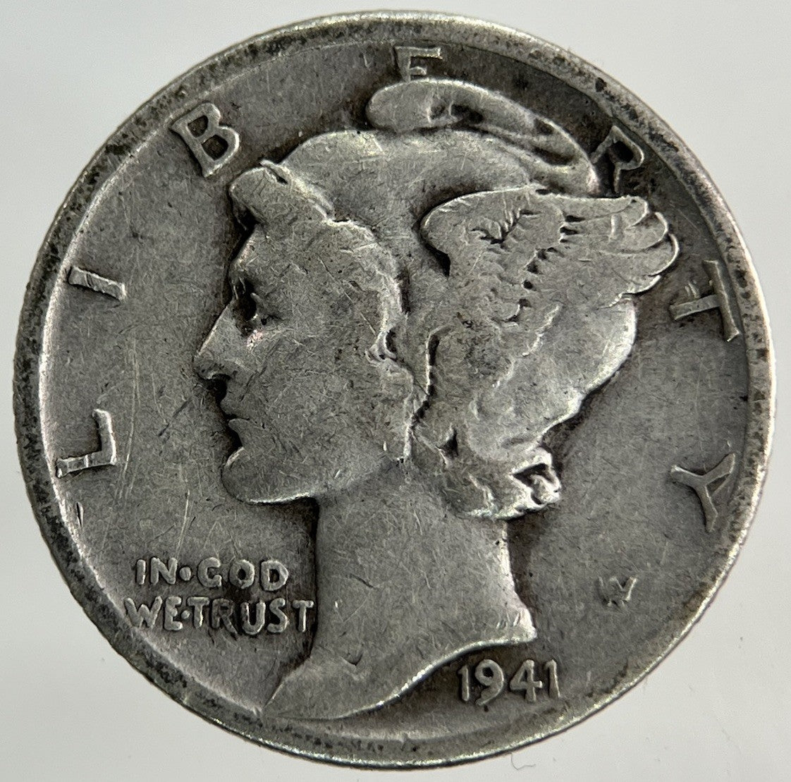 1941 - D US USA Mercury Dime Silver Coin | Fine Collectable Grade