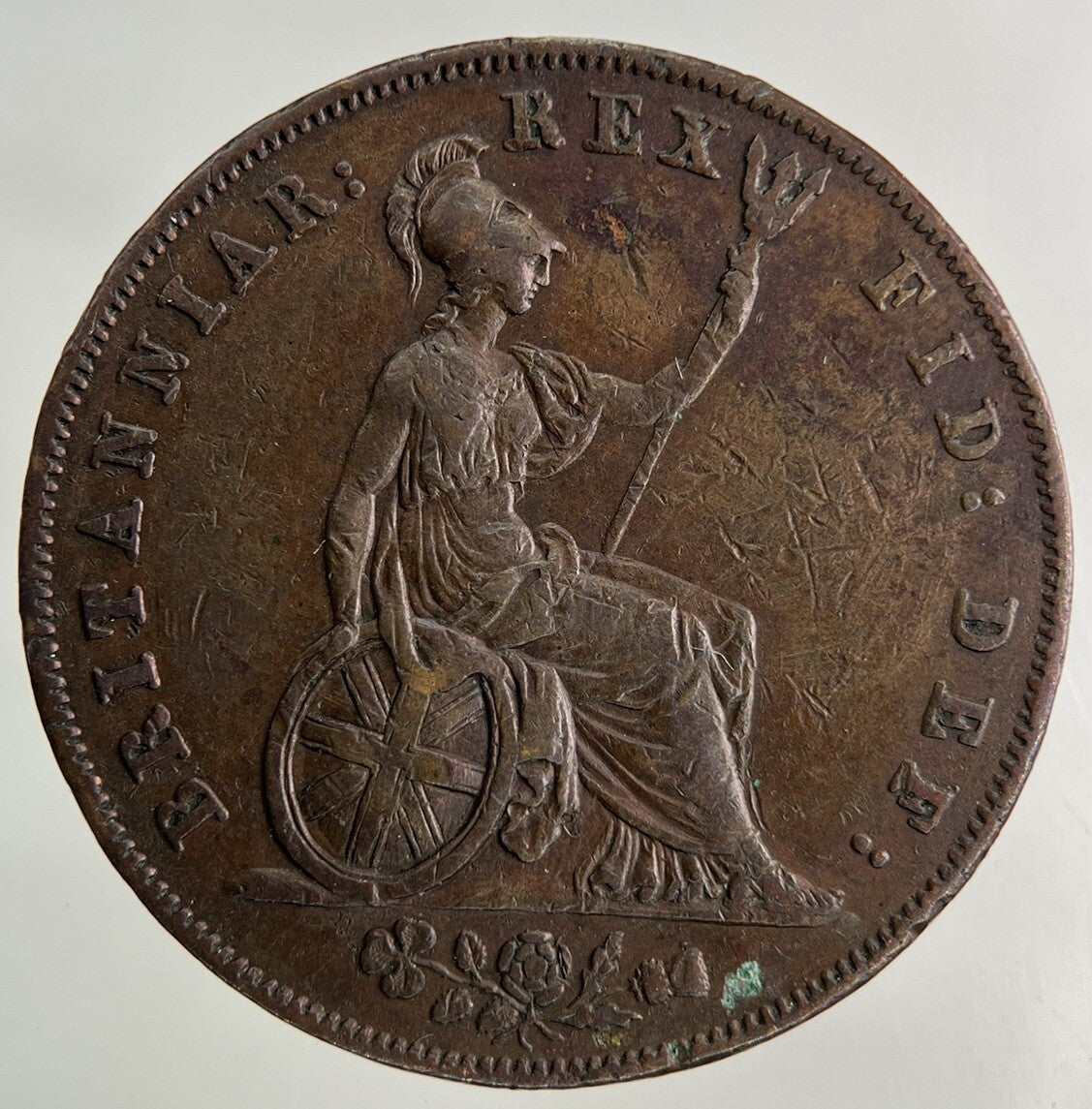 1827 George IV Half - Penny Coin | Very High Grade