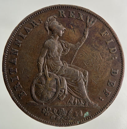 1827 George IV Half - Penny Coin | Very High Grade