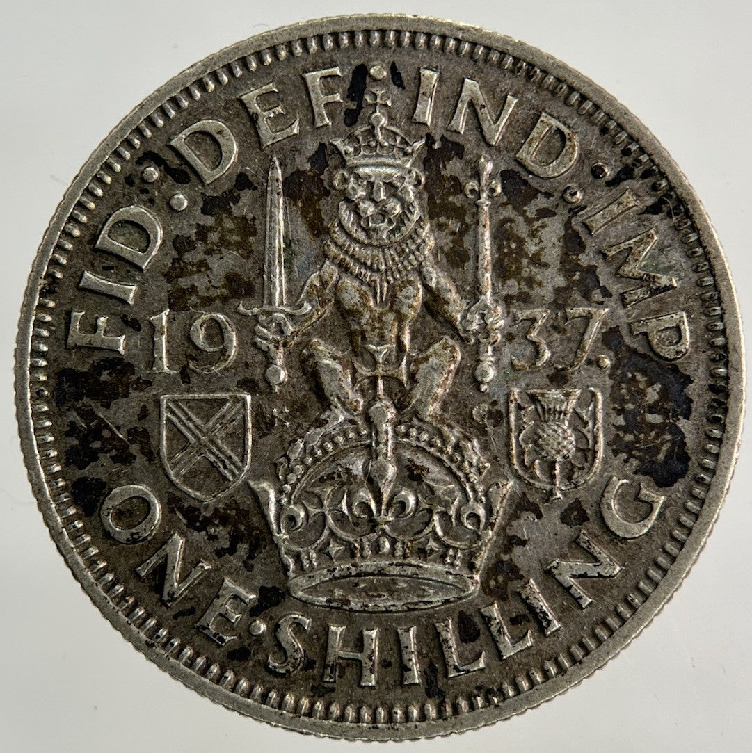 1937 George VI Shilling Silver Coin | Very High Grade