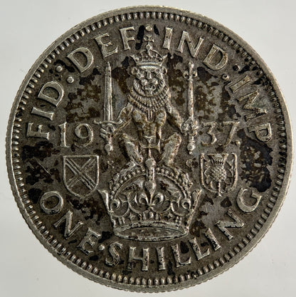 1937 George VI Shilling Silver Coin | Very High Grade