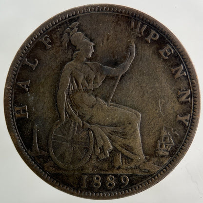 1889 Victoria Half - Penny Coin | Fine Collectable Grade