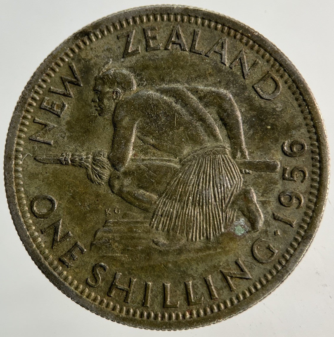 1956 New Zealand Shilling Coin | Fine Collectable Grade