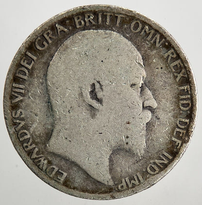 1902 Edward VII Sixpence Silver Coin | Collectable Grade | a9083
