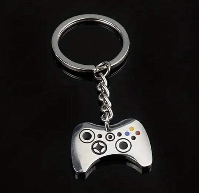 Metal Video Game Controller Gaming Shaped Keyring Premium Keychain Gift UK