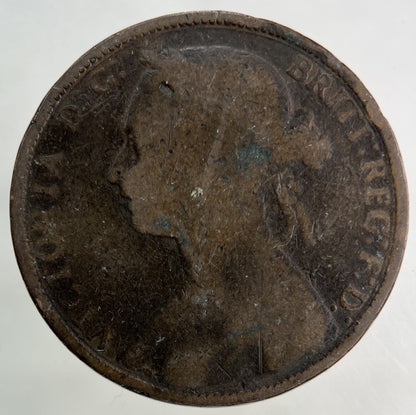 1881 - H Victoria One Penny Coin | Fair Grade