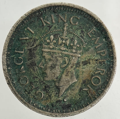 1945 India 1/4 Quarter Rupee Silver Coin | Fine Collectable Grade