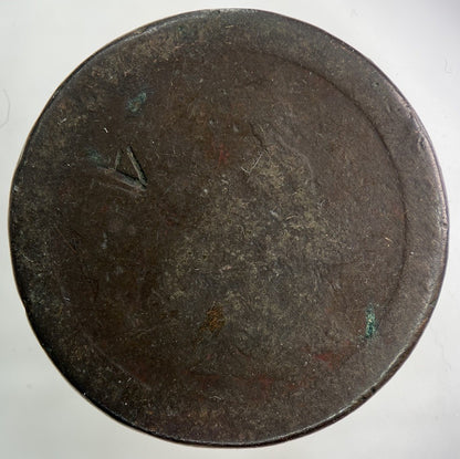 1797 Stamped George III 3rd Cartwheel One Penny Coin | Worn Grade