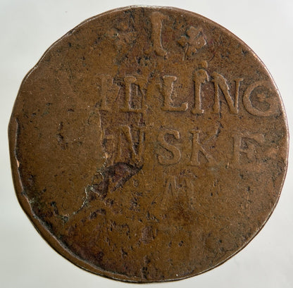 1771 Denmark 1 Skilling Coin | Collectable Grade