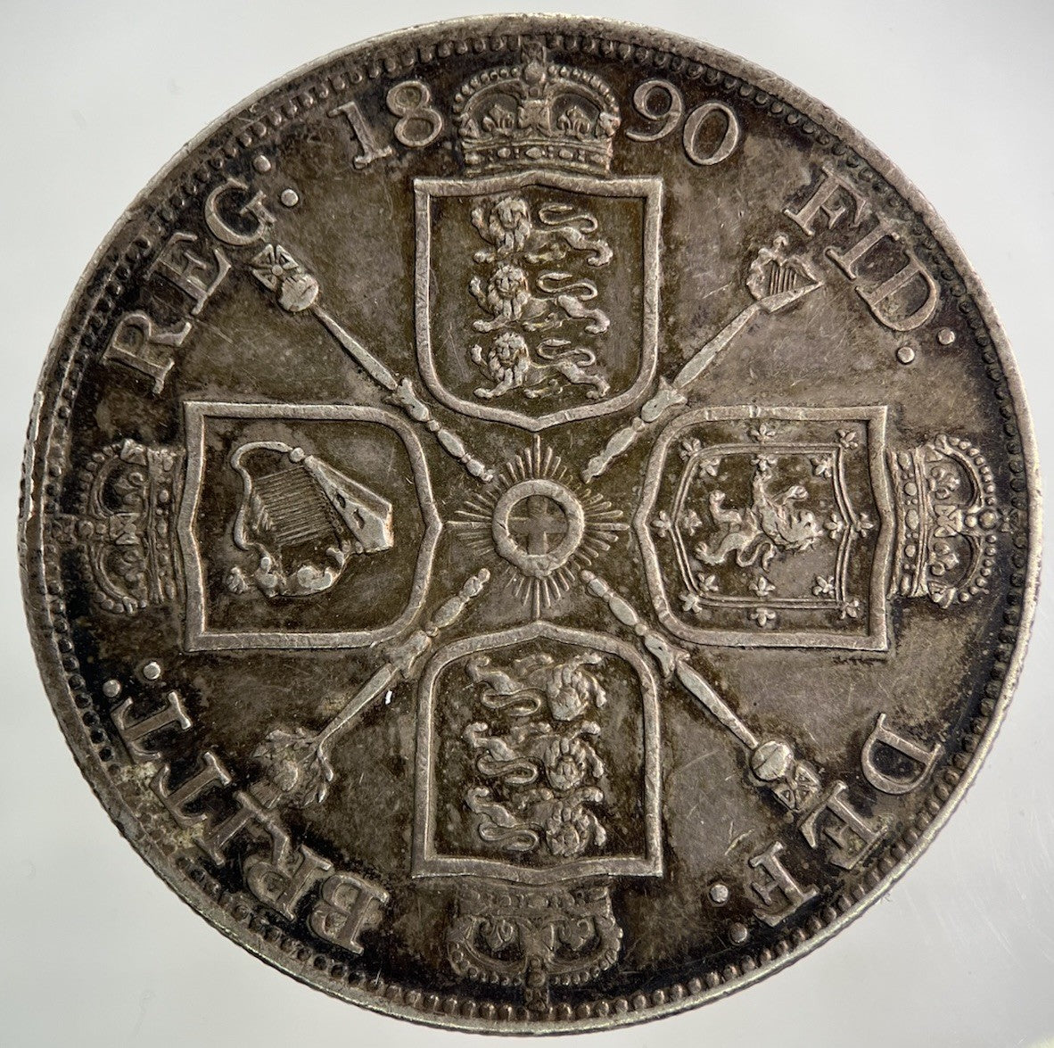 1890 Victoria Double - Florin Silver Coin | Very High Grade