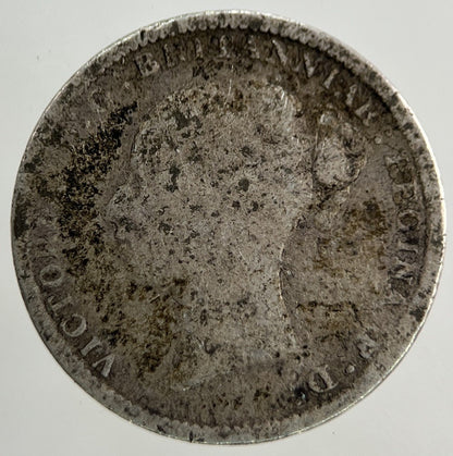 British Victoria Threepence Silver Coin | Worn Grade