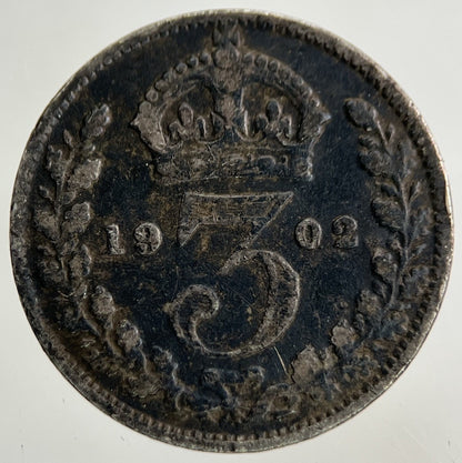 1902 Edward VII Threepence Silver Coin | Collectable Grade