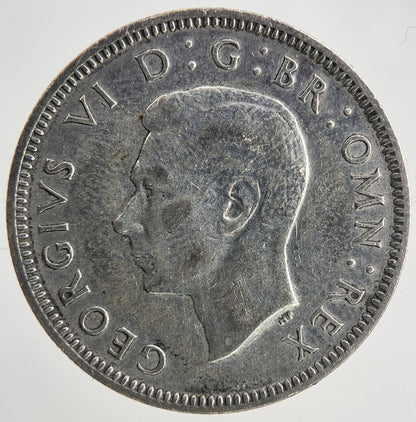 1942 George VI British Shilling Silver Coin | Fine Collectable Grade | a6959