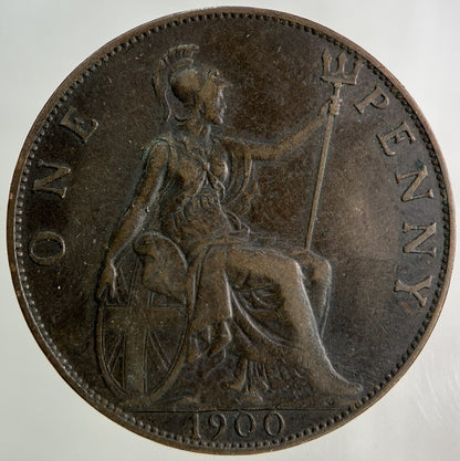 1900 Victoria One Penny Coin | Fine Collectable Grade