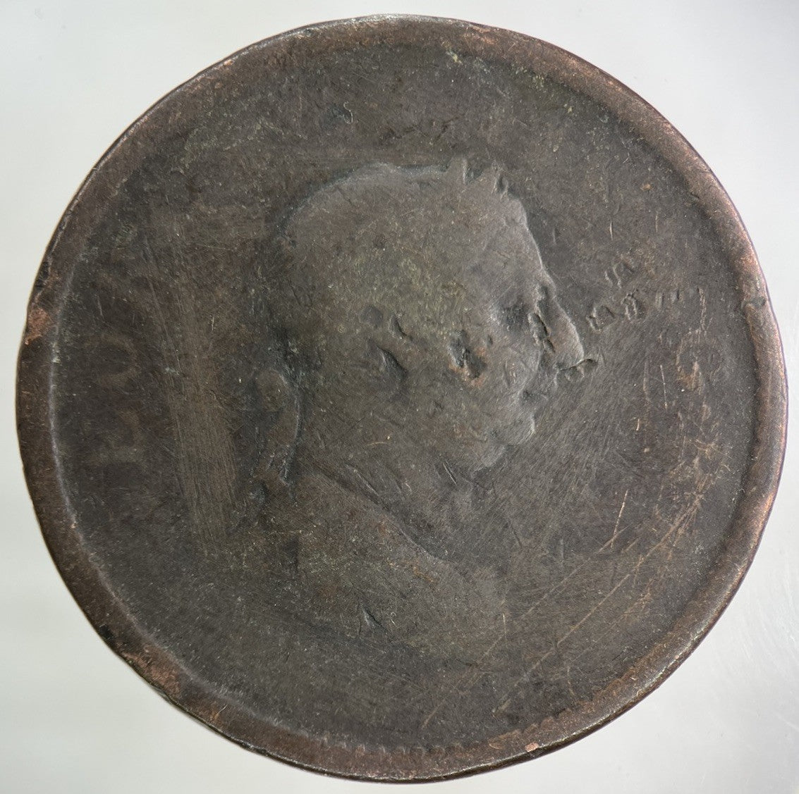 British George III 3rd One Penny Coin | Worn Grade