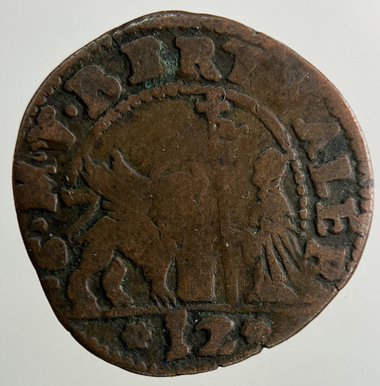 1700 - 1709 Italy 12 Bagattini 1 Soldo Coin | Collectable Grade