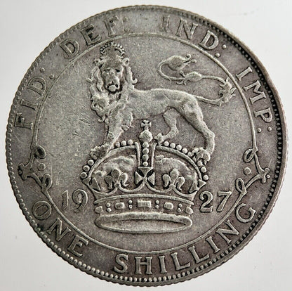 1927 George V Shilling Silver Coin | Very High Grade | a8606