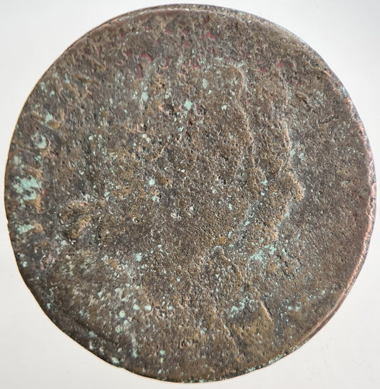 British William III 3rd & Mary Half - Penny Coin | Fair Grade | a5741