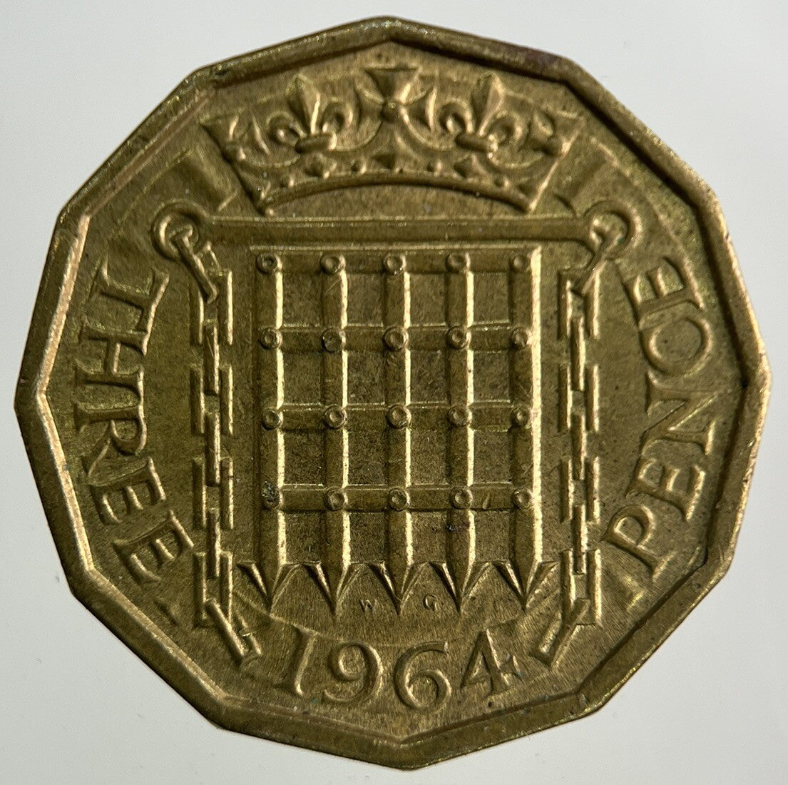 1964 Elizabeth II 2nd Brass Threepence Coin | Very High Grade