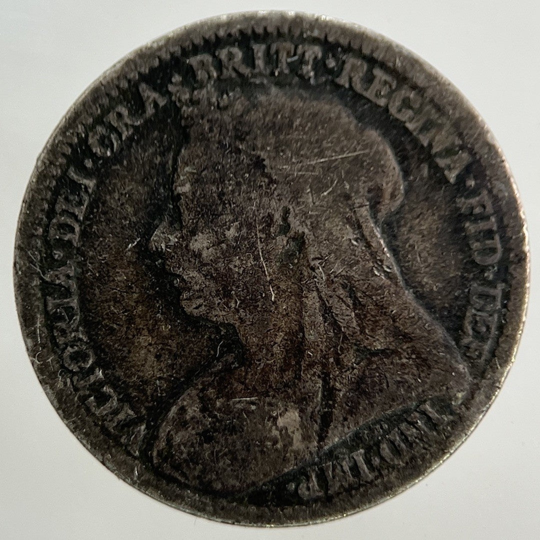 British Victoria Threepence Silver Coin | Worn Grade