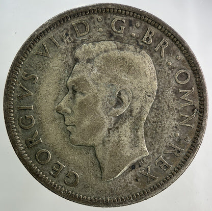 1939 George VI Half - Crown Silver Coin | Fine Collectable Grade