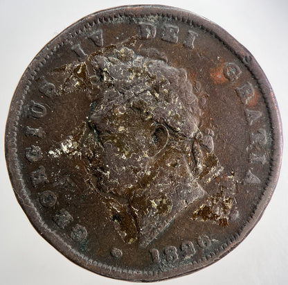 1826 George IV One Penny Coin | Collectable Grade | a9064