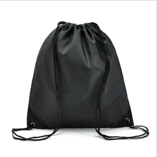 Soft Shell Black Daypack Drawstring Closure Bag Sack Sports Outdoor Bag
